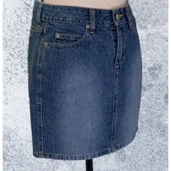JW Division of Junction West Womens Denim Skirt Size 4 Embroidered Back Pockets - Picture 7 of 12